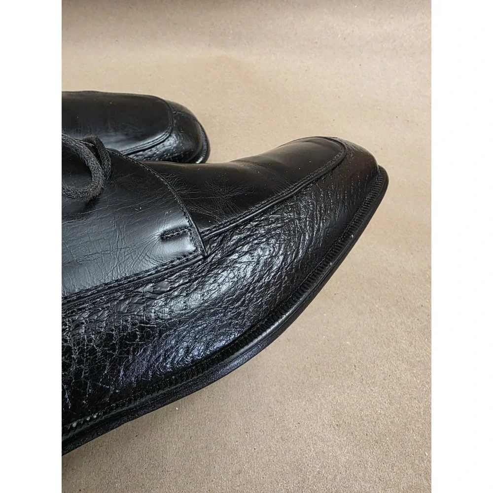 Moreschi ITALY (Sz 9) Lace Up Black Leather Oxfords Dress Shoes Mens